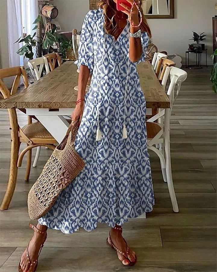 Luna | Bezwysiłkowa Sukienka Boho o Wspaniałym Kroju