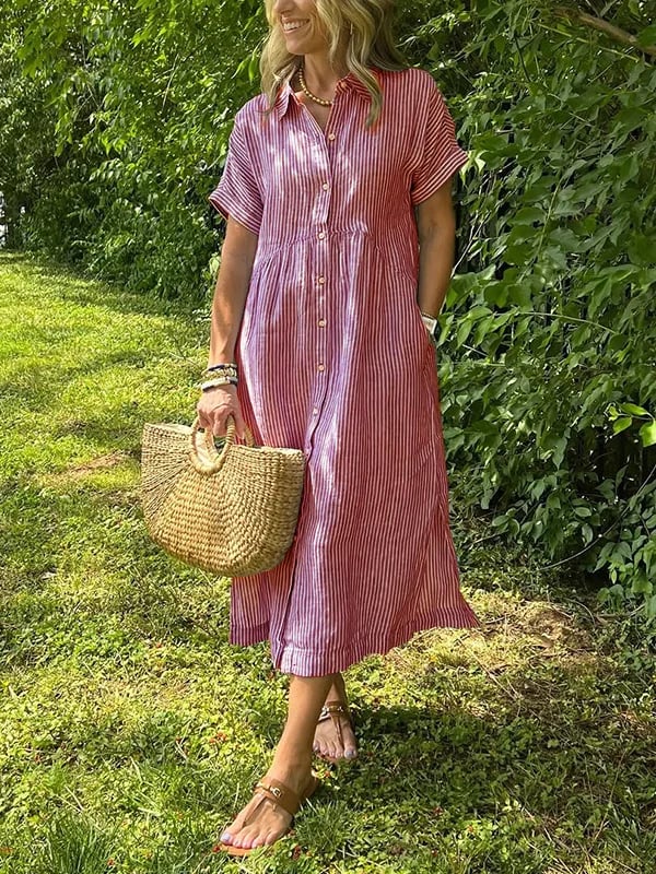 Camila | Elegancka Sukienka w Paski