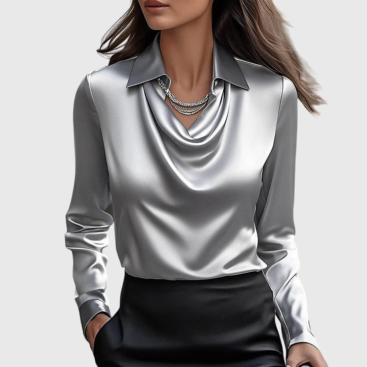 Samaire – Elegancka satynowa bluzka dla kobiet