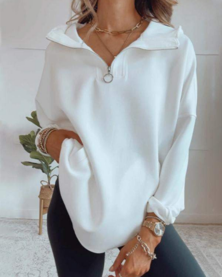 DELISA - Kaptur Oversized z Zamek 1/4