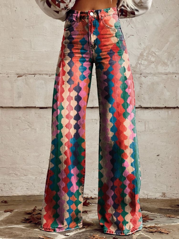 BETH™ - Intensywne Boho Spodnie Szerokie