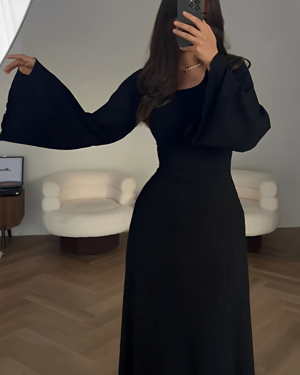 Aiah - Elegancka sukienka maxi z dzianiny