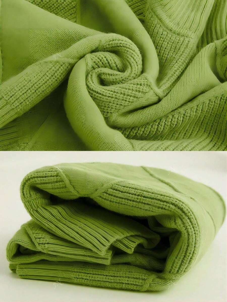 Katarzyna – Sweter dzianinowy w jednolitym kolorze