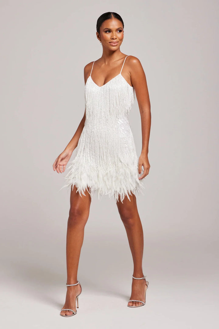 Joanna | elegancka sukienka z piór