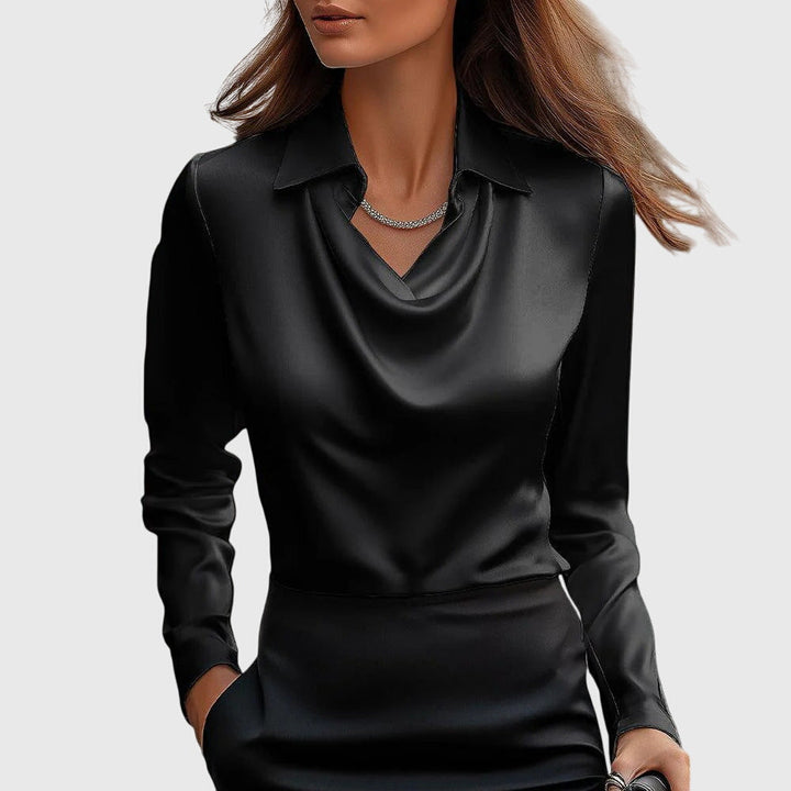 Samaire – Elegancka satynowa bluzka dla kobiet
