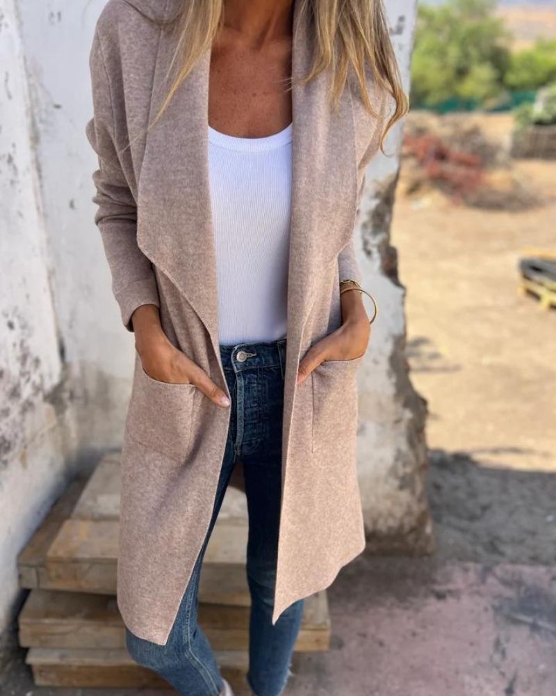 EIGONA - KARDIGAN Z KLAPAMI W STYLU CASUAL