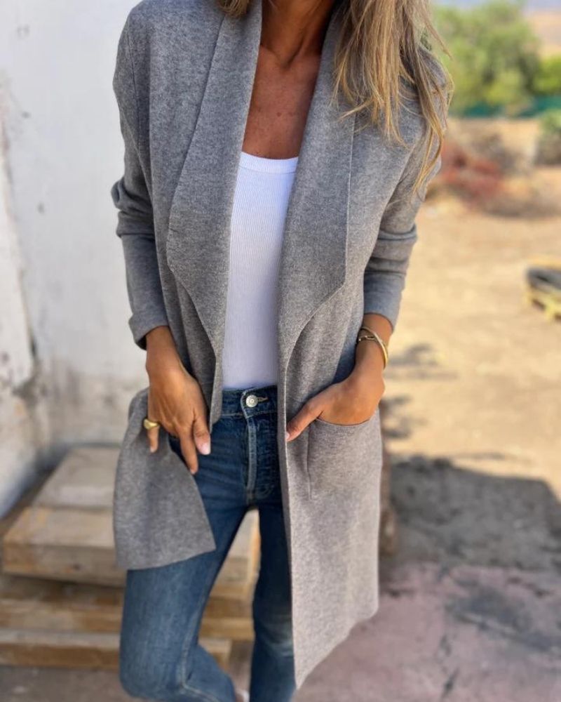 EIGONA - KARDIGAN Z KLAPAMI W STYLU CASUAL