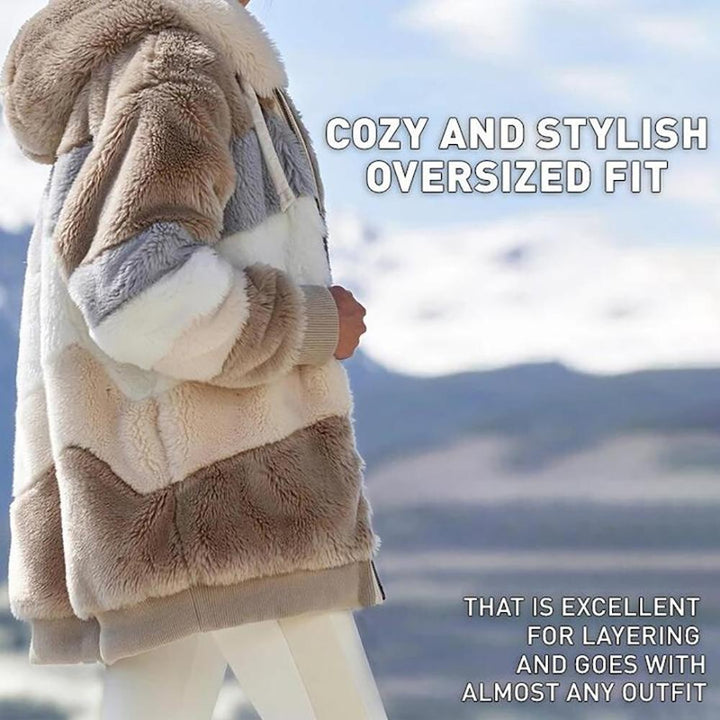 KAREN | Puchowy Ciepły Oversized Hoodie Płaszcz