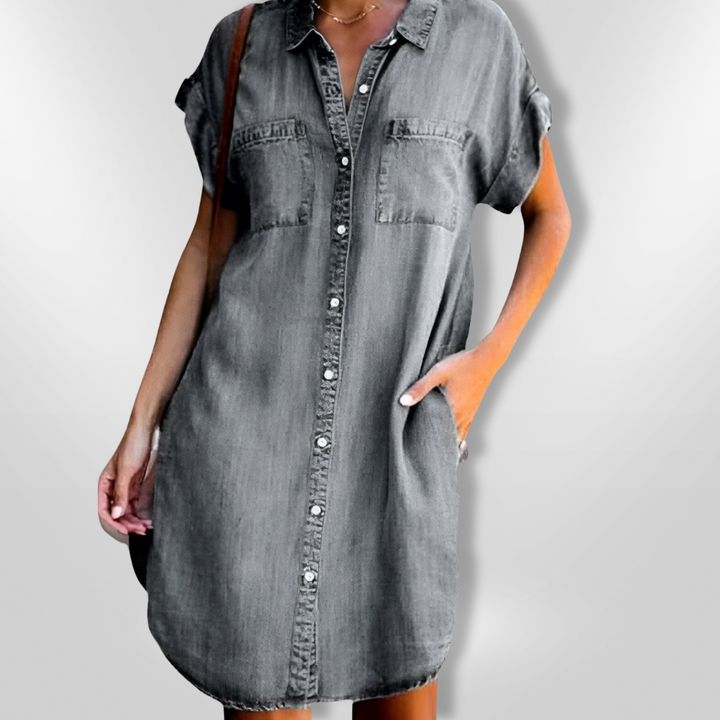 PAULINA | Letnia Sukienka z Denimu
