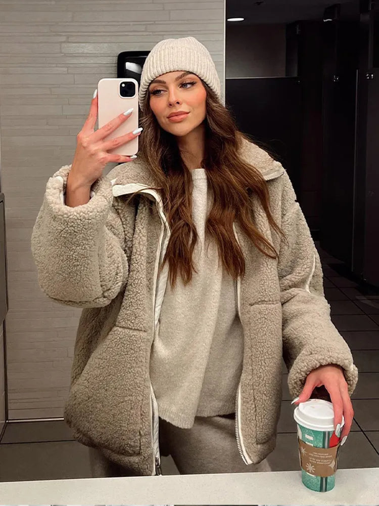 ANGELINA | Kurtka z Pluszowego Fleece