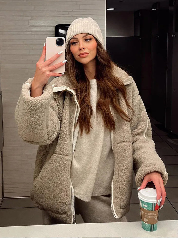 ANGELINA | Kurtka z Pluszowego Fleece