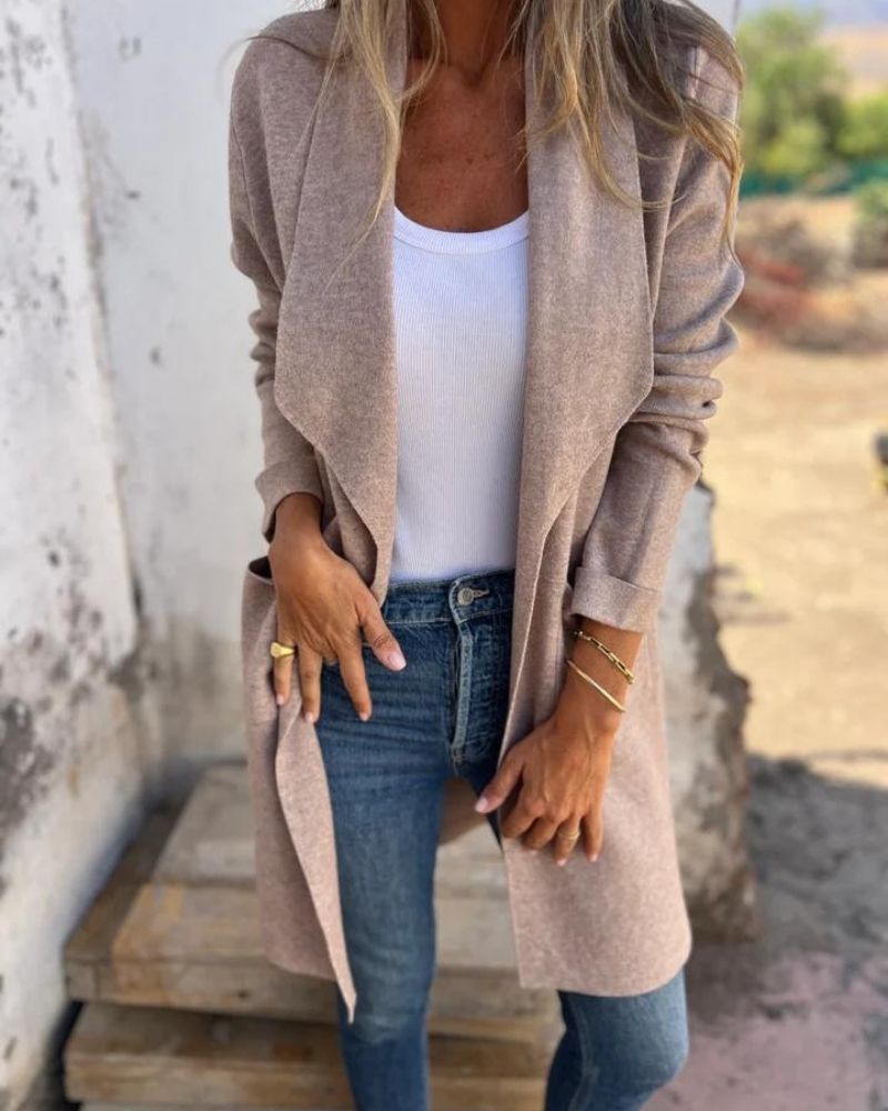 EIGONA - KARDIGAN Z KLAPAMI W STYLU CASUAL