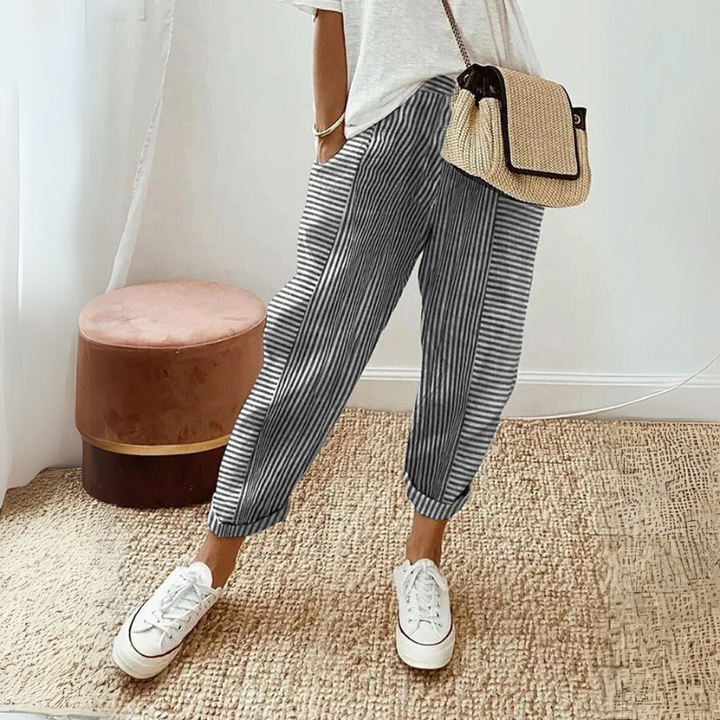 FLORIANE™ - Luźne Spodnie w Stylu Boho w Paski