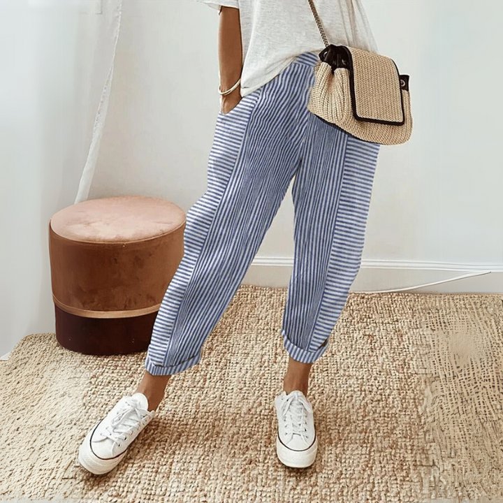 FLORIANE™ - Luźne Spodnie w Stylu Boho w Paski