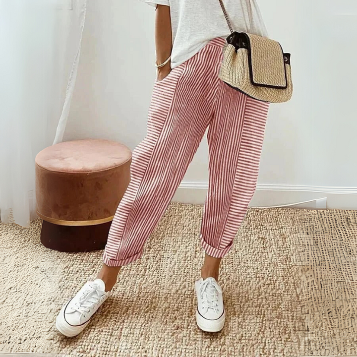 FLORIANE™ - Luźne Spodnie w Stylu Boho w Paski