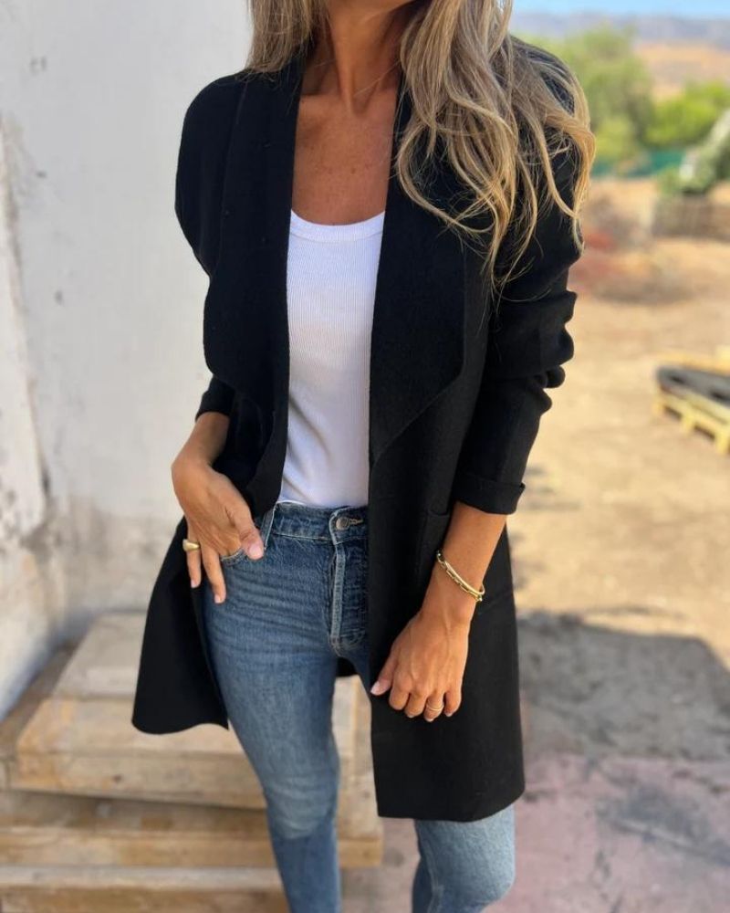 EIGONA - KARDIGAN Z KLAPAMI W STYLU CASUAL