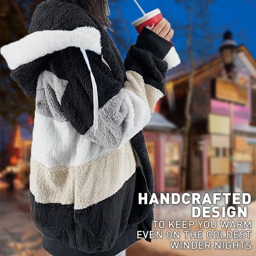 KAREN | Puchowy Ciepły Oversized Hoodie Płaszcz