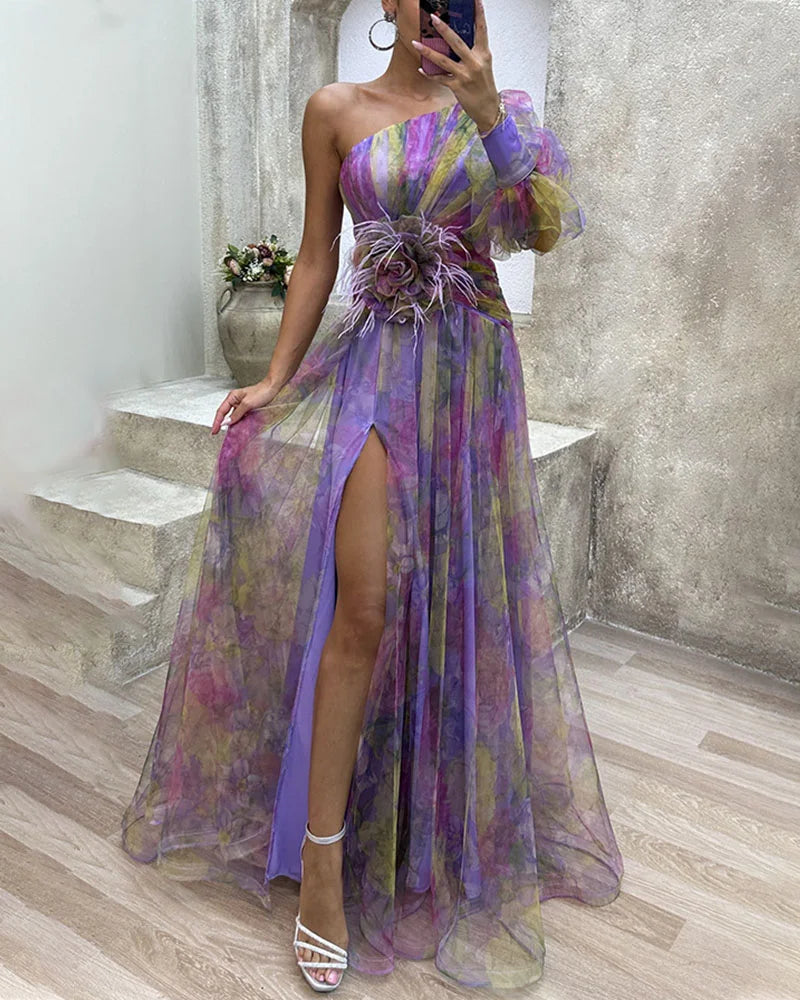 Cecilia | Elegancka Sukienka z Rozcięciem