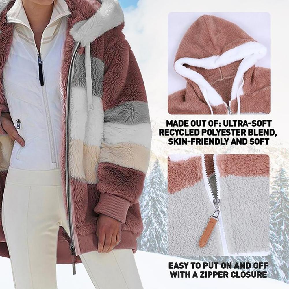 KAREN | Puchowy Ciepły Oversized Hoodie Płaszcz