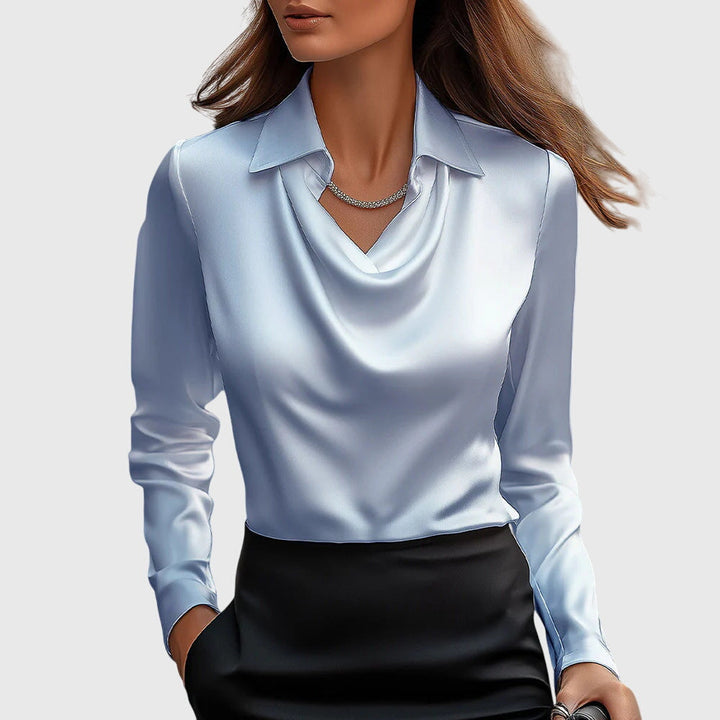 Samaire – Elegancka satynowa bluzka dla kobiet