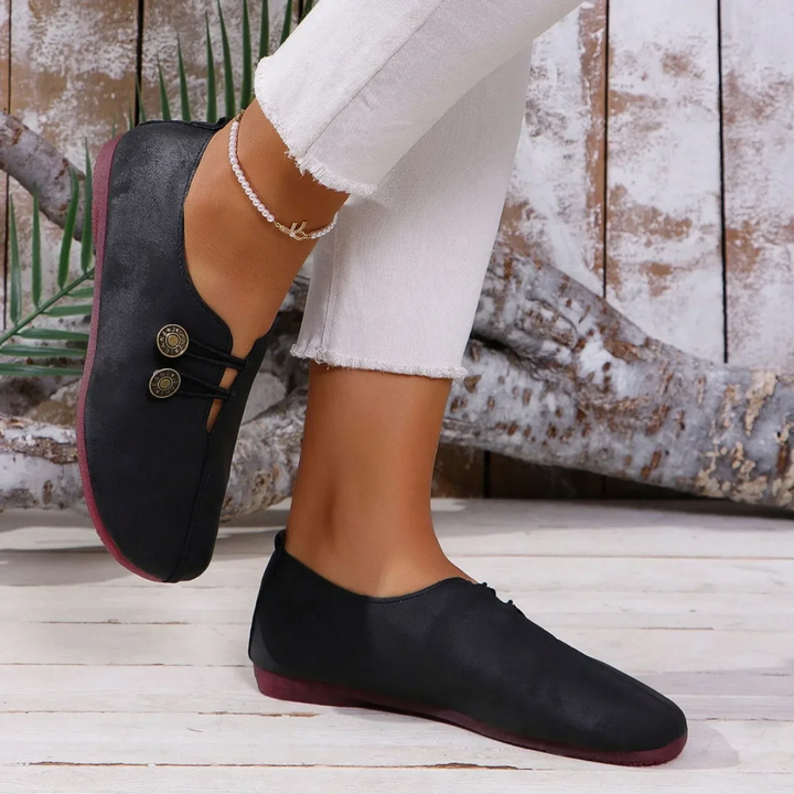 Fauna | Vintage-Loafer z detalami guzikowymi