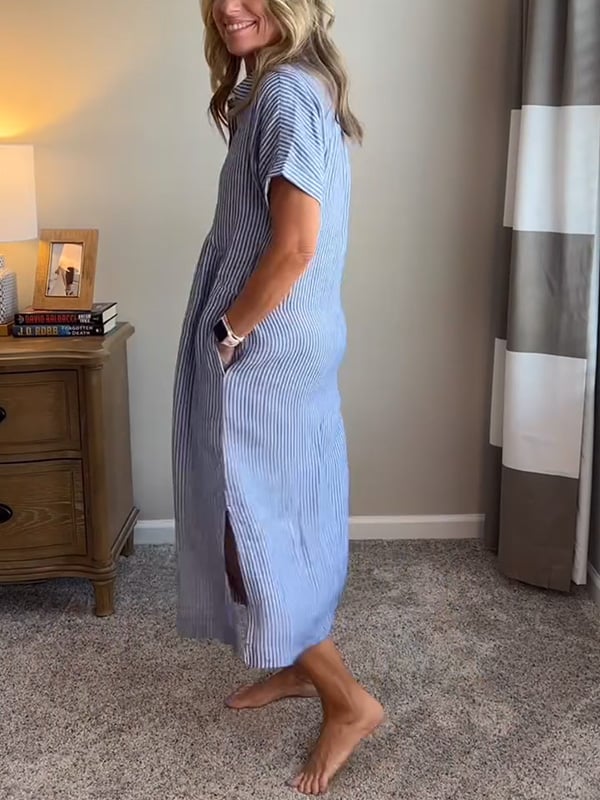 Camila | Elegancka Sukienka w Paski