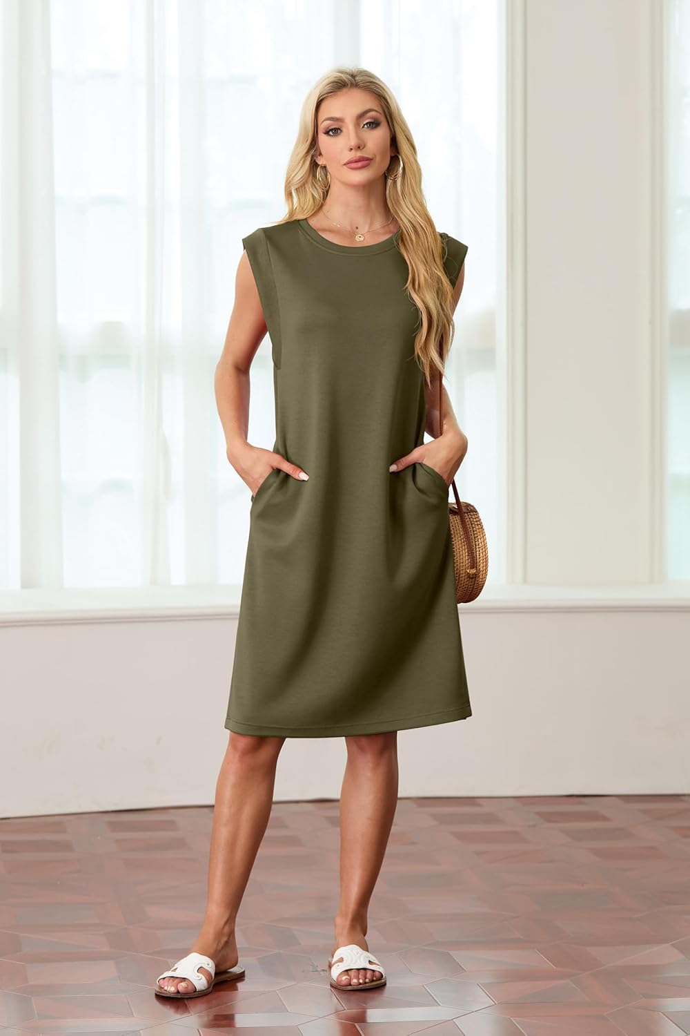 Fiona - Antiwrinkle Midi Dress