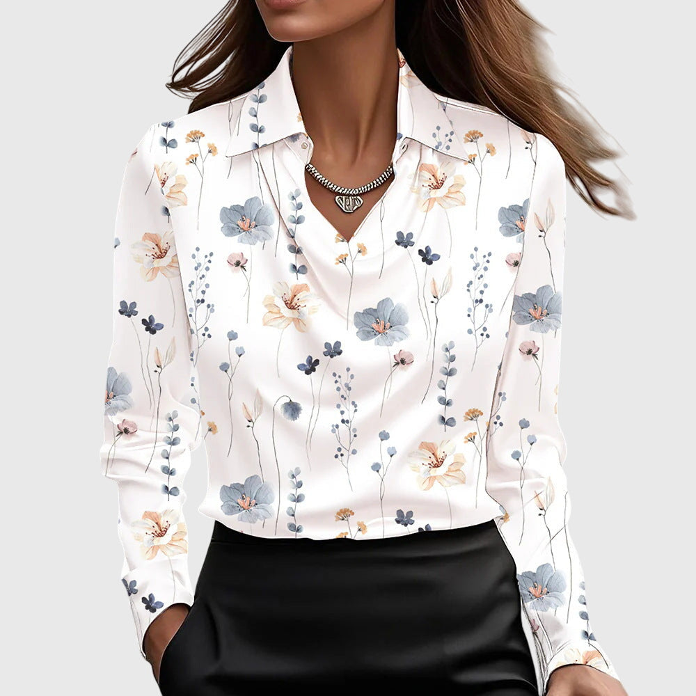 Samaire – Elegancka satynowa bluzka dla kobiet