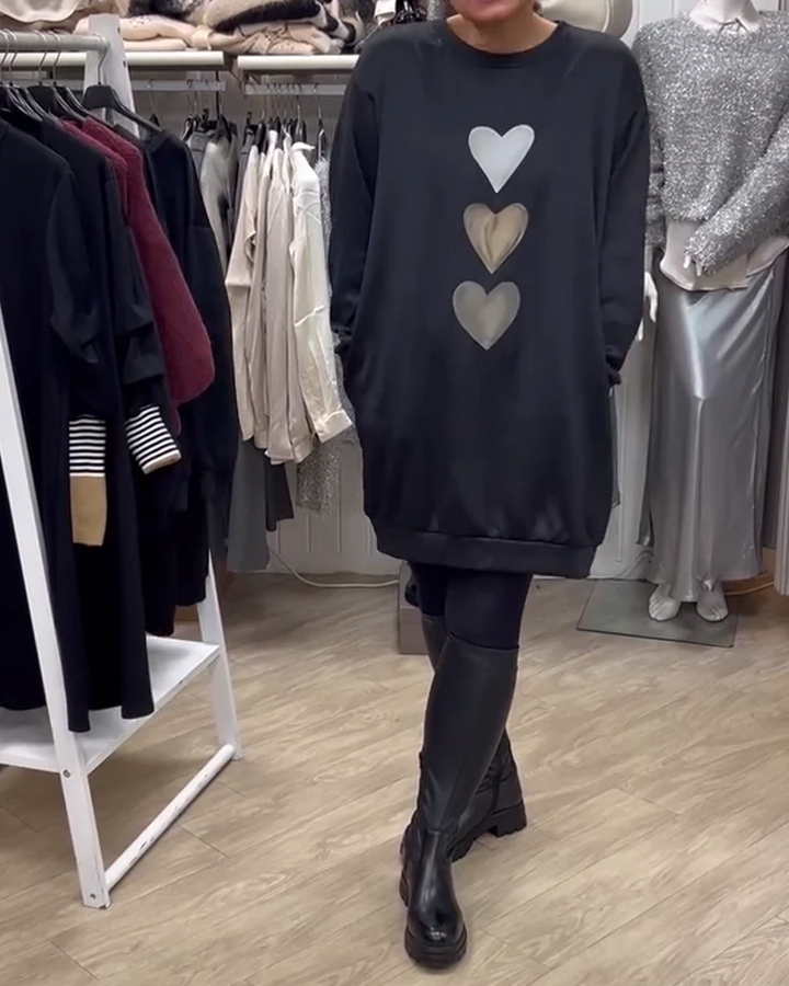 SIANORE - MODNY SWETER W KSZTAŁCIE SERCA