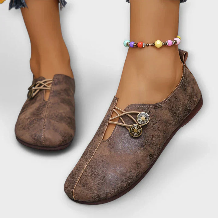Fauna | Vintage-Loafer z detalami guzikowymi