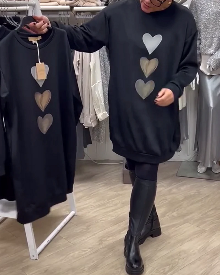 SIANORE - MODNY SWETER W KSZTAŁCIE SERCA