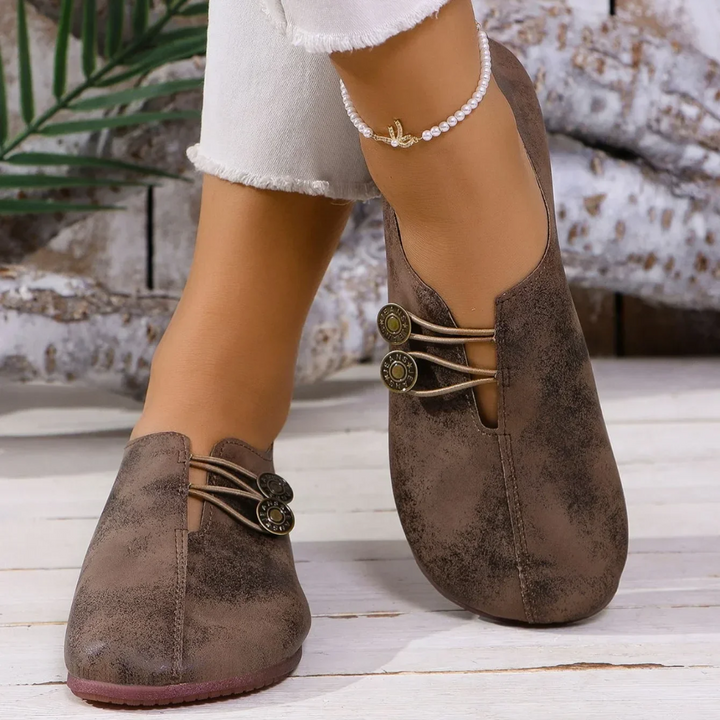 Fauna | Vintage-Loafer z detalami guzikowymi