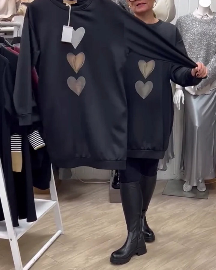 SIANORE - MODNY SWETER W KSZTAŁCIE SERCA