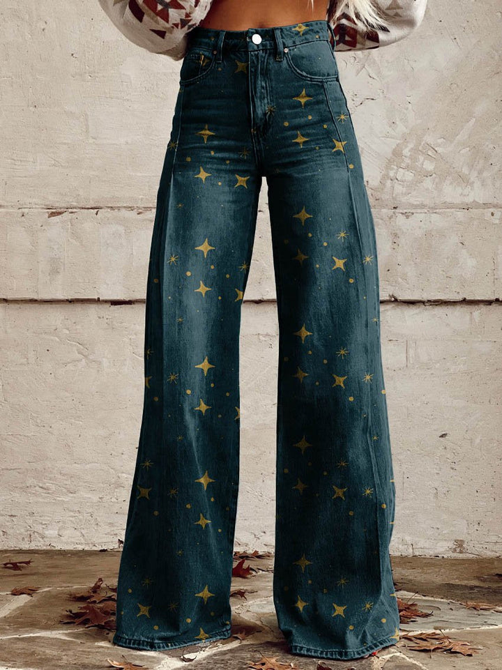 Sabina | Eleganckie spodnie boho z rozszerzanymi nogawkami