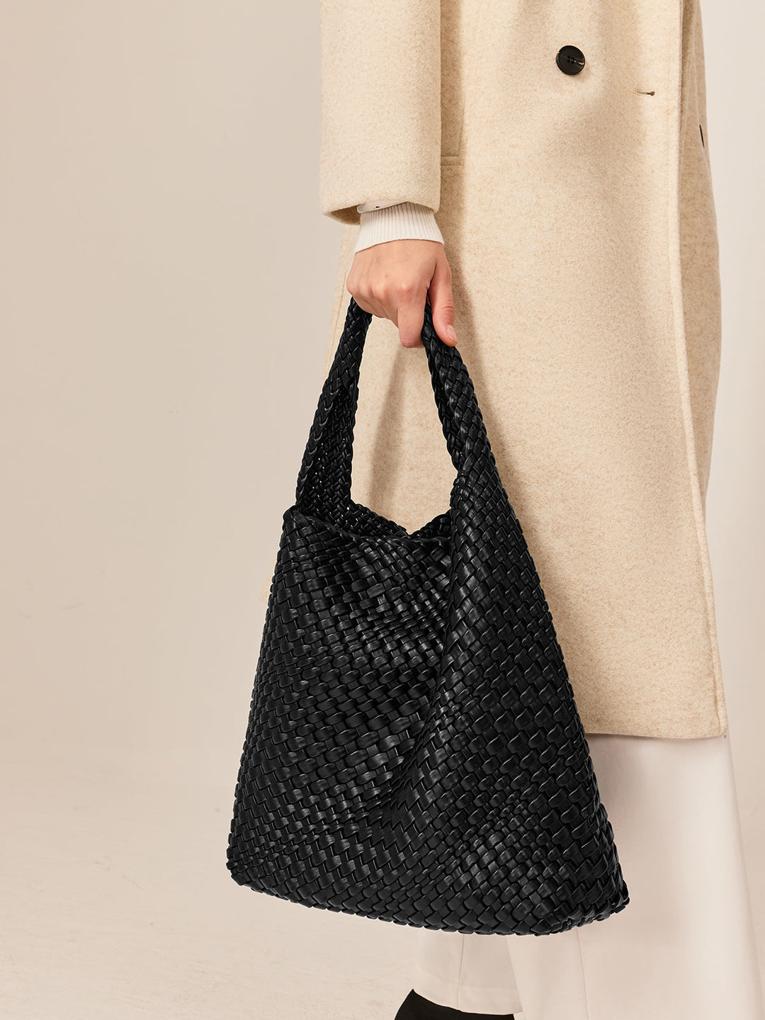 Duża Pojemna Torba Woven na Ramię