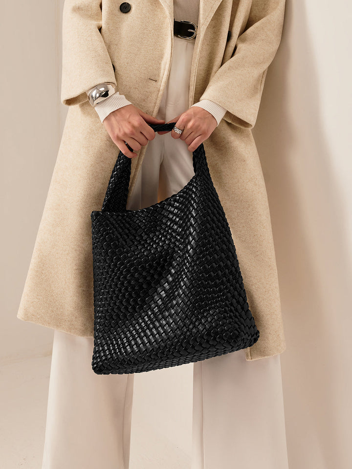 Duża Pojemna Torba Woven na Ramię