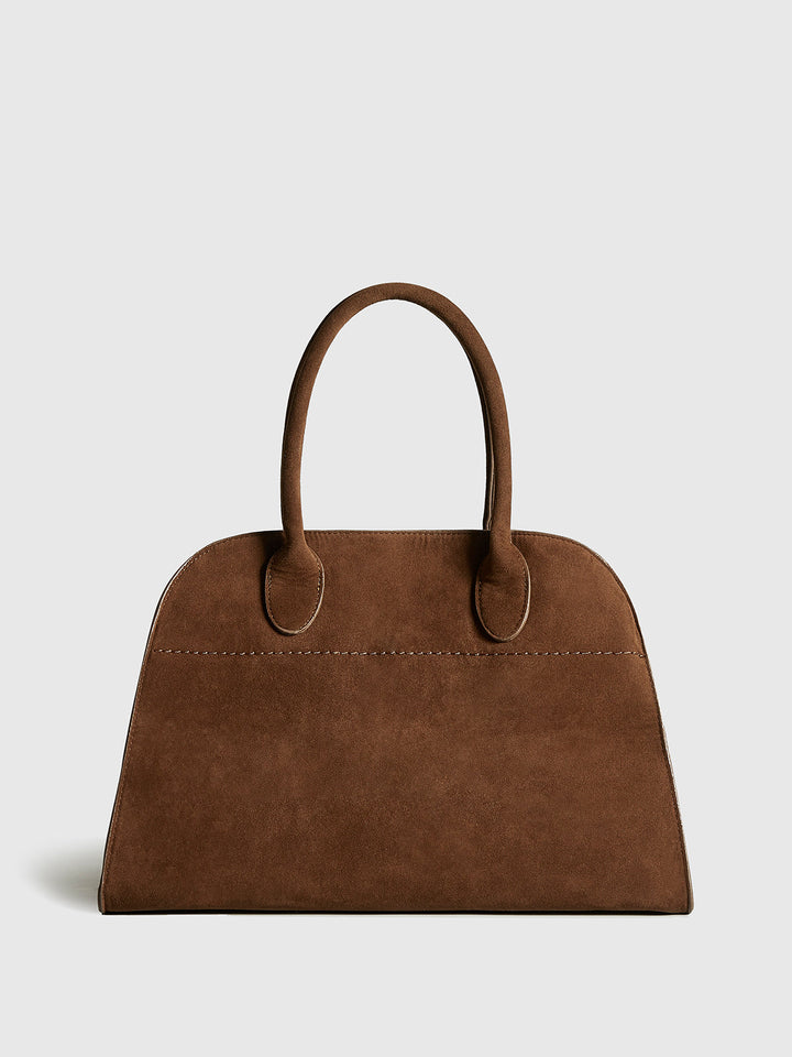 Vintage Tote Bag with Side Pocket and Handle