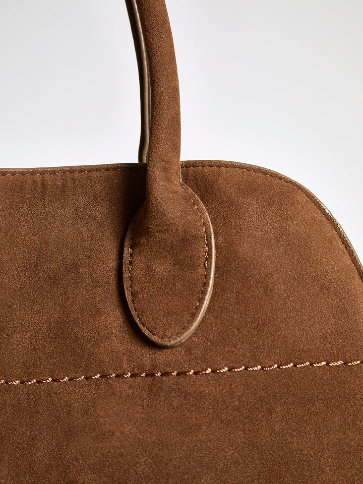 Vintage Tote Bag with Side Pocket and Handle