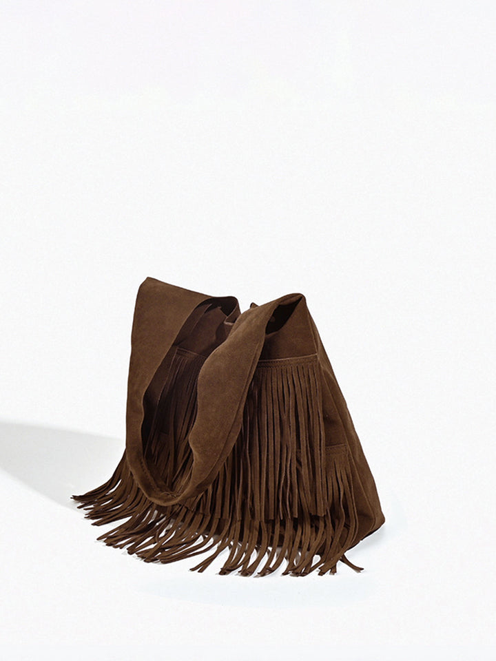 Boho Fringed Hobo Bag