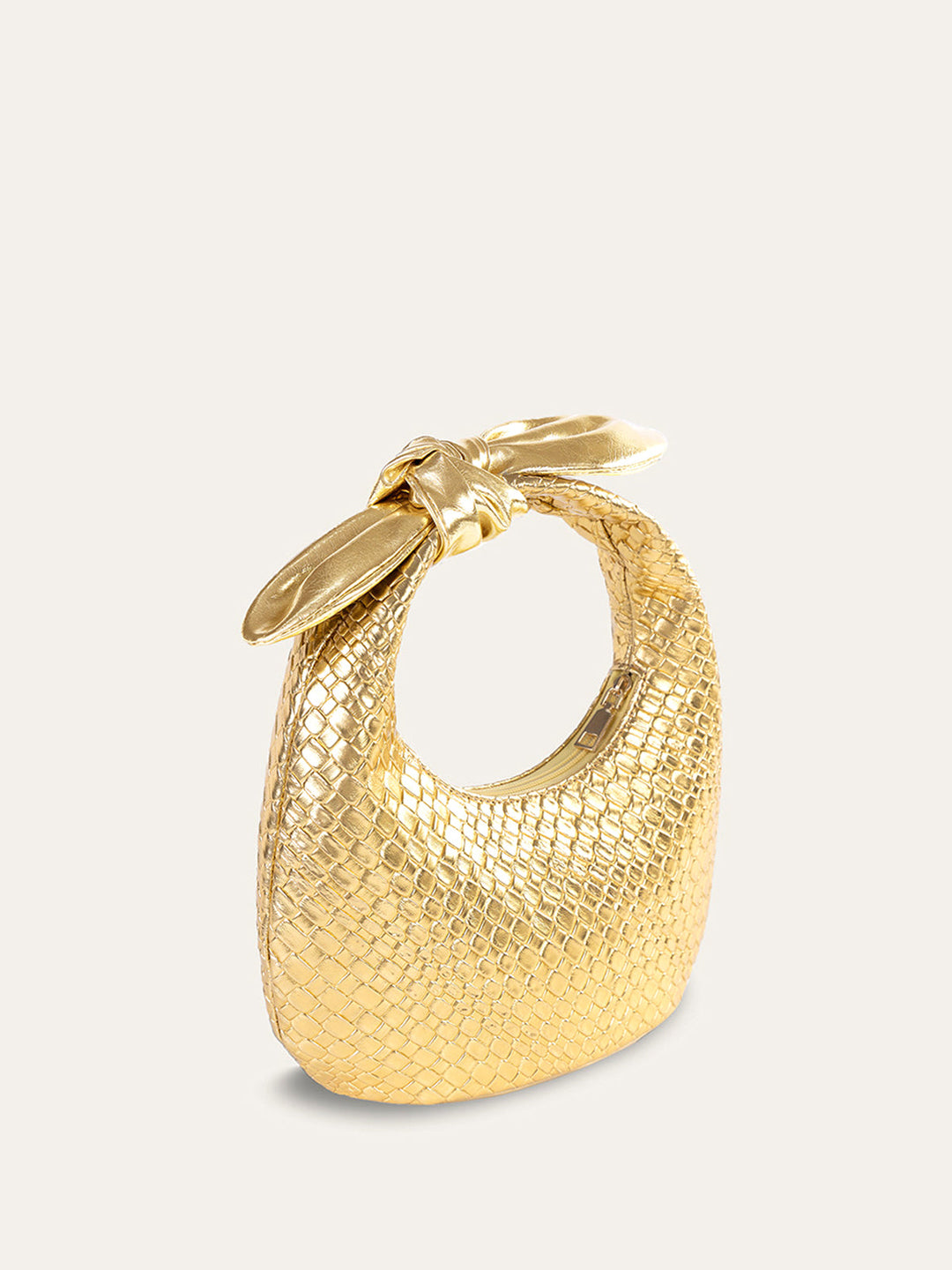 Złota Torba Woven Knot z Rączką