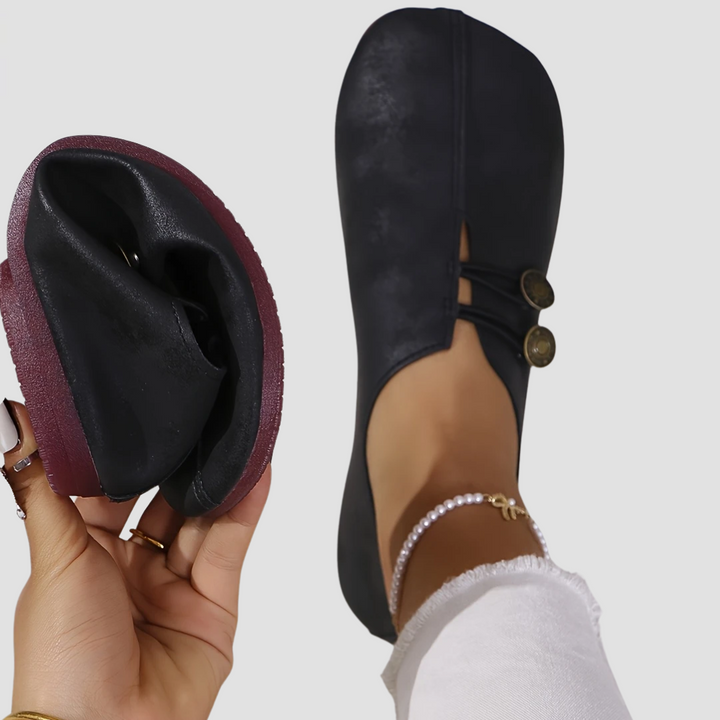 Fauna | Vintage-Loafer z detalami guzikowymi