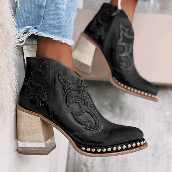 Samantha Norwich | Wyszywane skórzane buty