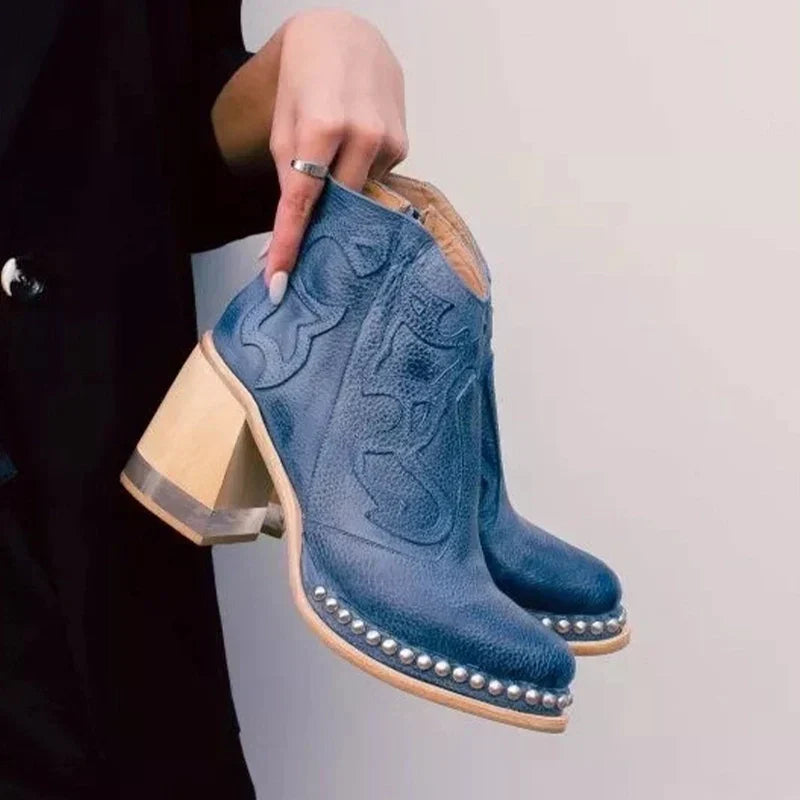 Samantha Norwich | Wyszywane skórzane buty