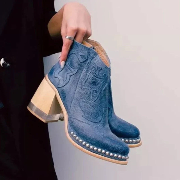 Samantha Norwich | Wyszywane skórzane buty