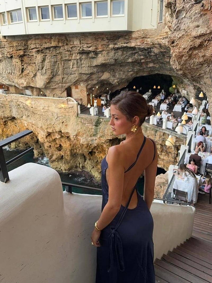 Caroline - Sukienka maxi z odkrytymi plecami