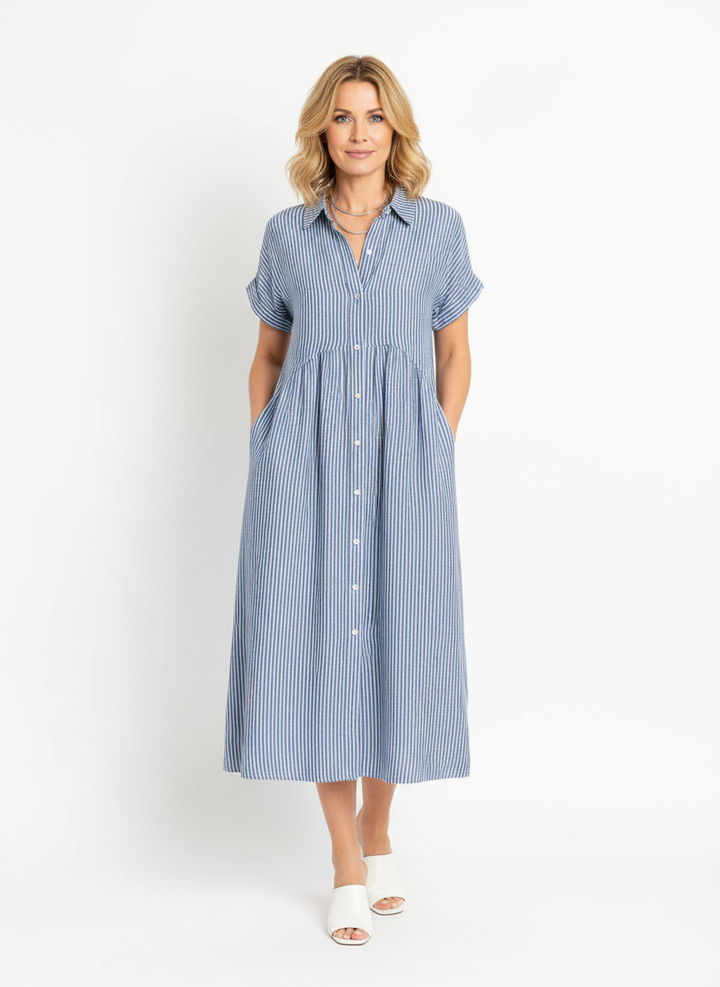 Camila | Elegancka Sukienka w Paski