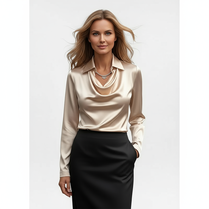 Samaire – Elegancka satynowa bluzka dla kobiet