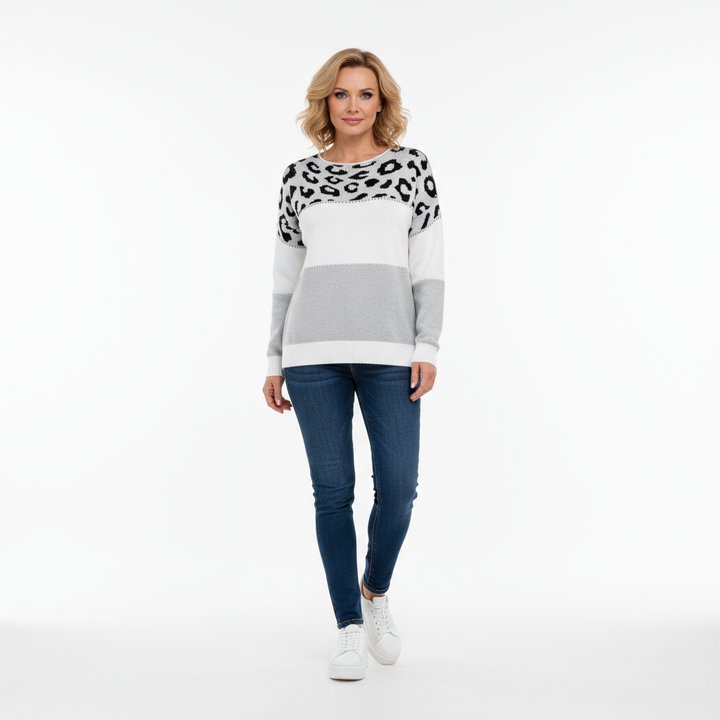 Charlene | Sweter w Wzór Lamparta