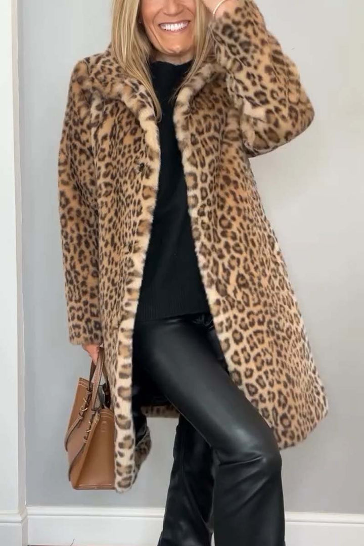 Rosa™ | Leopardzi Płaszcz Zimowy