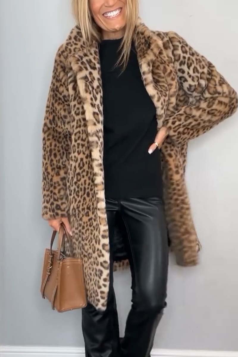 Rosa™ | Leopardzi Płaszcz Zimowy